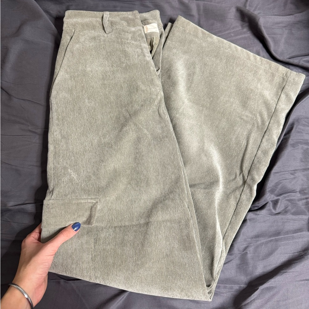 Altar’d State Wide Leg Corduroy Cargo Pants